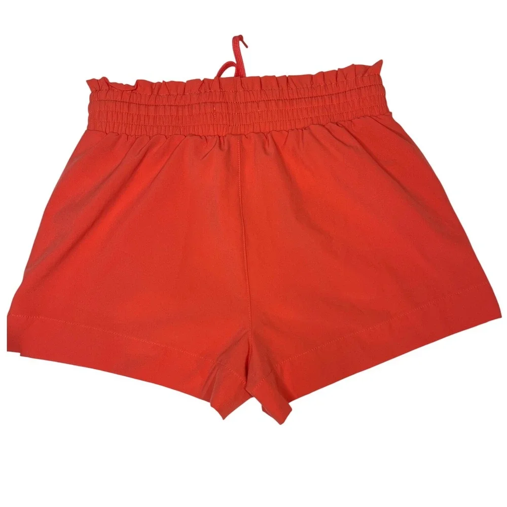 No Boundaries Girls Coral Orange Smocked Waist Athletic Shorts‎ Size M 7-9